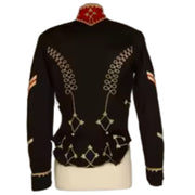 Military Hussar Black Coat Fashion Military Officer Jacket Uniform Vintage Gothic Jacket Custom Made Order