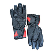 Red Thermal Waterproof Motorcycle Gloves – Carbon Fiber Knuckle Protection & Thermal Lining
