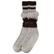 Traditional Bavarian Two-Piece Socks – Rustic Striped Oktoberfest Lederhosen Socks