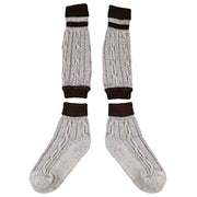 Traditional Bavarian Two-Piece Socks – Rustic Striped Oktoberfest Lederhosen Socks