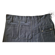 Black Handmade Utility Kilt Work wear Utility kilt Craftman Workout Cargo Kilt
