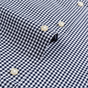Men's 100% Cotton Standard-Fit Long-Sleeve Casual Checked Shirt Single Patch Pocket Button-down Collar