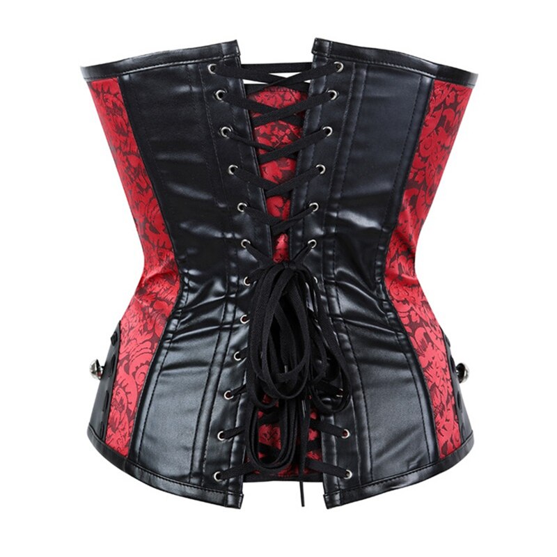 Overbust Corset and Bustiers Tops Red Black Gothic Corsets