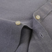 Men's Fashion Long Sleeve Solid Oxford Shirt Single Patch Pocket Standard-fit Button-down Collar Shirts