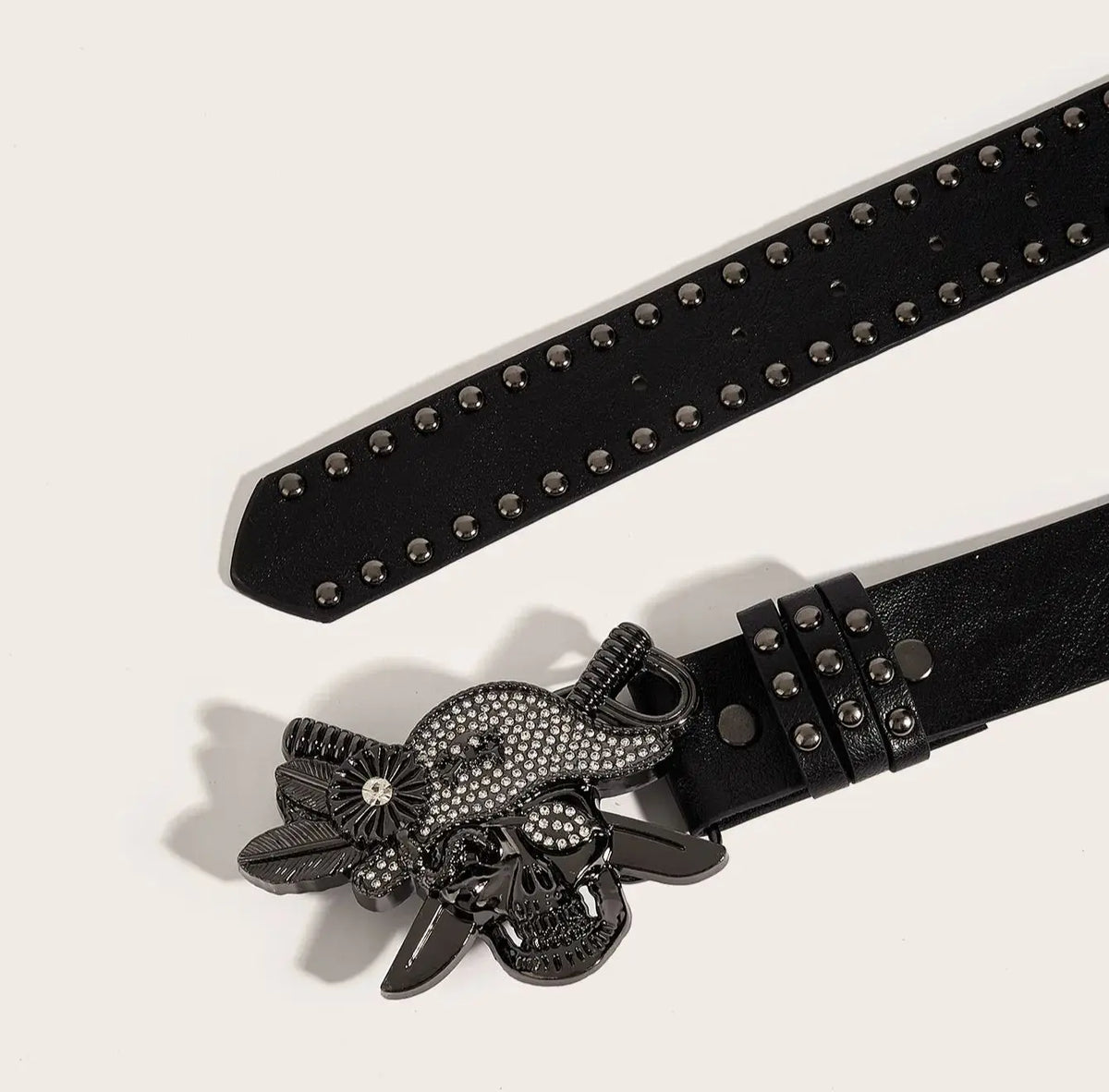 Gothic Punk Leather Belt  Metal Buckle Waist Strap Designer Luxury Female Decorative Waistband