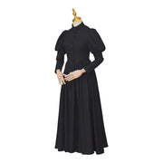 Victorian Gothic Mourning Bustle Ball Gown – Steampunk Day Dress