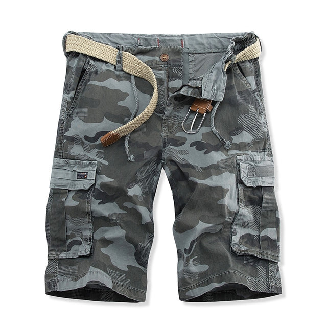 2023 Summer New Camo Tactical Cargo Shorts Men Khaki Jogger