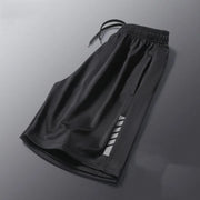 Running Shorts Men Striped Printing Loose Basketball Sport Gym Breathable Shorts Fitness Training Workout Bottom Male