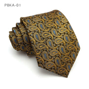 Luxury 8CM Mens Necktie Floral Paisley Ties Groom Groomsman Jacquard Woven Neck Tie