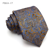 Luxury 8CM Mens Necktie Floral Paisley Ties Groom Groomsman Jacquard Woven Neck Tie