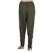 Men's Renaissance Pirate Pants – Medieval Viking Trousers with Lace-Up Cuffs