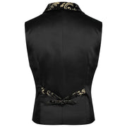 Men’s Luxury Jacquard Suit Vest – Loose-Fit Formal Waistcoat for Wedding, Ball & Party – Adjustable Back – Lined Dress Vest