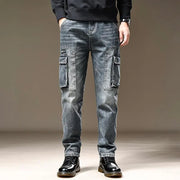 American Fashion High Street Loose Straight Cargo Jeans
