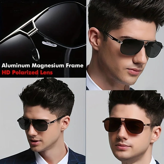 Fashion Gradient Sunglasses for Men Big Frame Pilot Sun Glasses Design Anti-reflective L