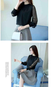 Blouses Leisure Solid Fashion Loose Long Sleeve Blouses Shirts