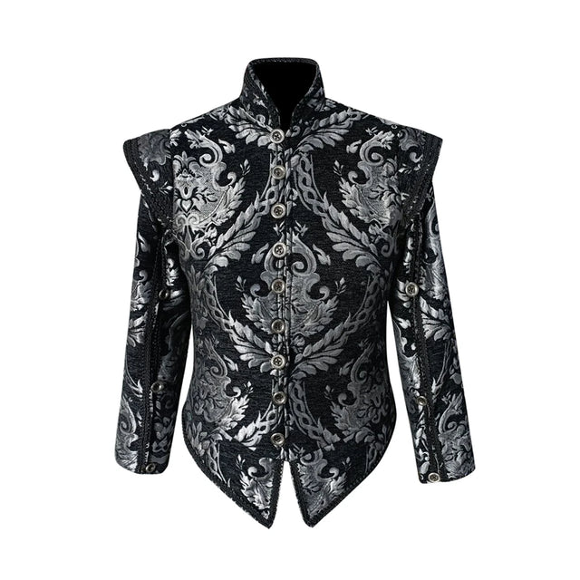 Tudor Men’s Doublet – Renaissance Medieval Noble Prince Jacket with Removable Sleeves