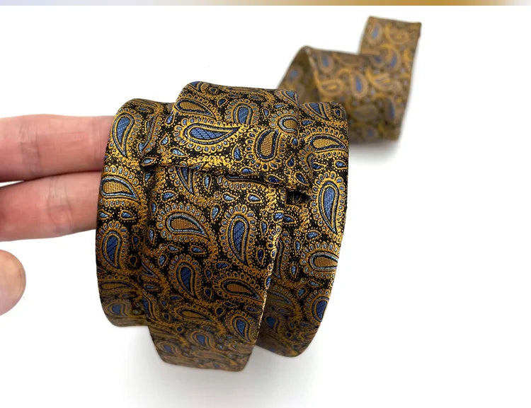Luxury 8CM Mens Necktie Floral Paisley Ties Groom Groomsman Jacquard Woven Neck Tie