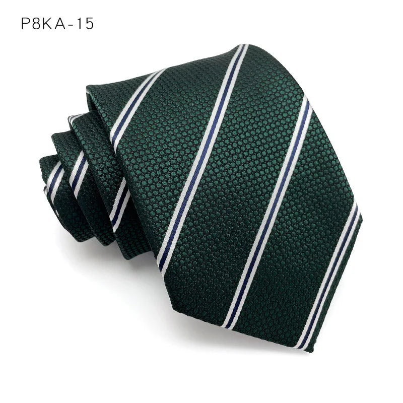 Luxury 8CM Mens Necktie Floral Paisley Ties Groom Groomsman Jacquard Woven Neck Tie