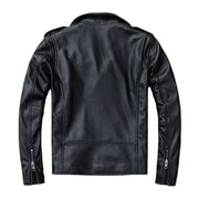 Classical Motorcycle Jackets Men Leather Jacket 100% Natural Cowhide Moto Jacket