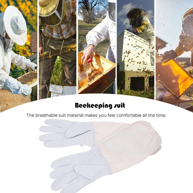 Lightweight Durable Beekeeping Gloves Set – Safety Work Gloves for Beekeeping, Gardening & Industrial Use