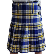 Premium Ukraine Forever Tartan 8‑Yard Handmade Tartan Kilt for Men – Traditional Scottish Highland Kilt
