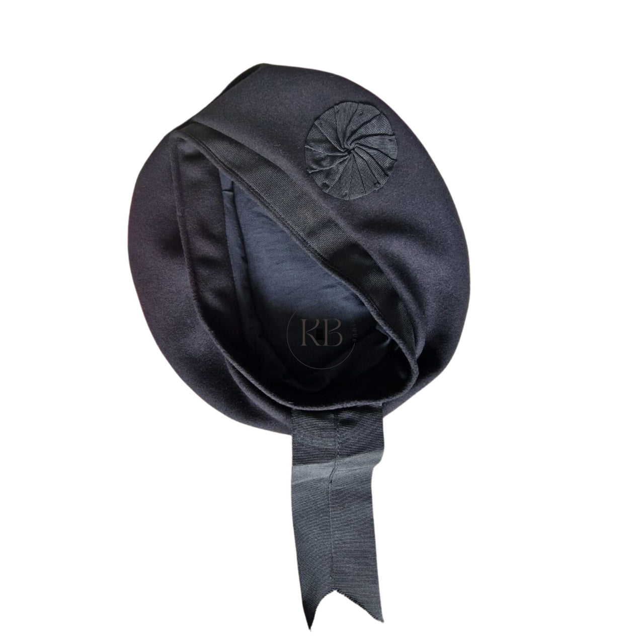 Black Wool Irish Caubeen Hat Military Bonnet Beret Wool Hat, slouchy hat, Tam O Shanter Hat
