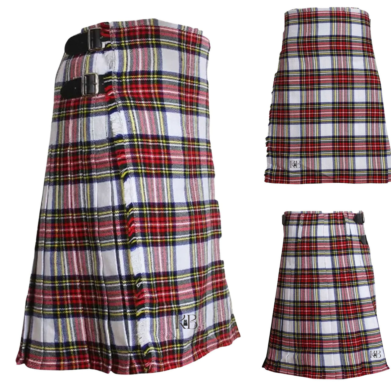 Dress Stewart Tartan Kilt || 8 Yard Handmade 16oz Traditional Kilt