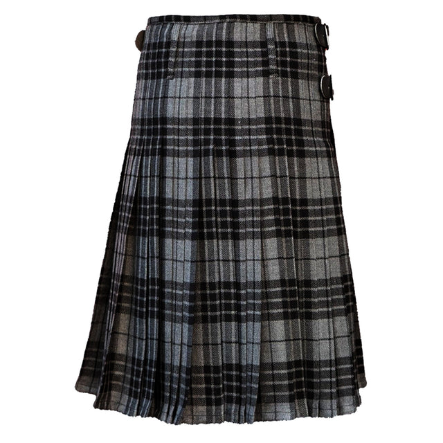 Scottish Traditional Tartan Kilt Highland Grey 8 Yards Highlander Men Clothing to Wear in Special Occasions
