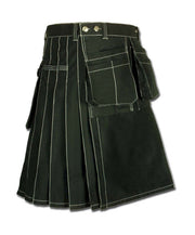 Black Work Wear Utility Kilt Working Men Multi Pocktes