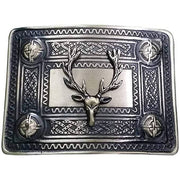 Antique stag kilt buckle Men's Scottish Kilt Belt Buckle Antique Finish Celtic Buckles