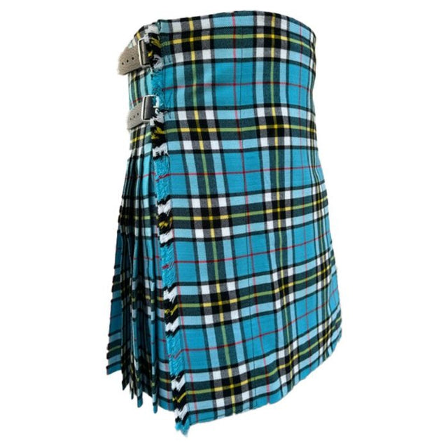 Thompson Blue Tartan Kilt – 8 Yard Custom Scottish Men's Kilt | 16oz Acrylic Traditional Highland Kilt