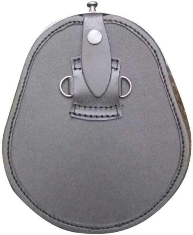 Scottish Thistle & Highland Red Sporran Full Dress Thistle Cantle With 3 Tassels Chrome Finish.