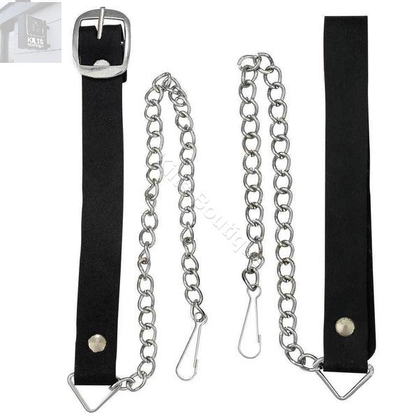 Scottish Men Great Masonic Dress Leather Sporran with chain belt