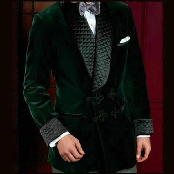 Green on sale smoking jacket