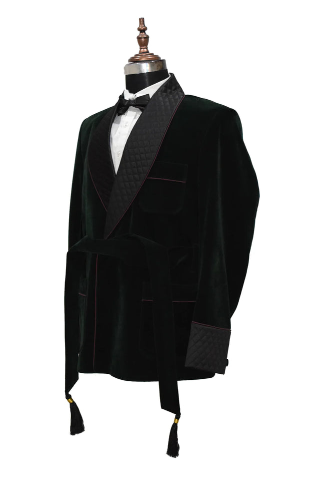 Mens Green Smoking Jackets Luxury Stylish Blazer coat