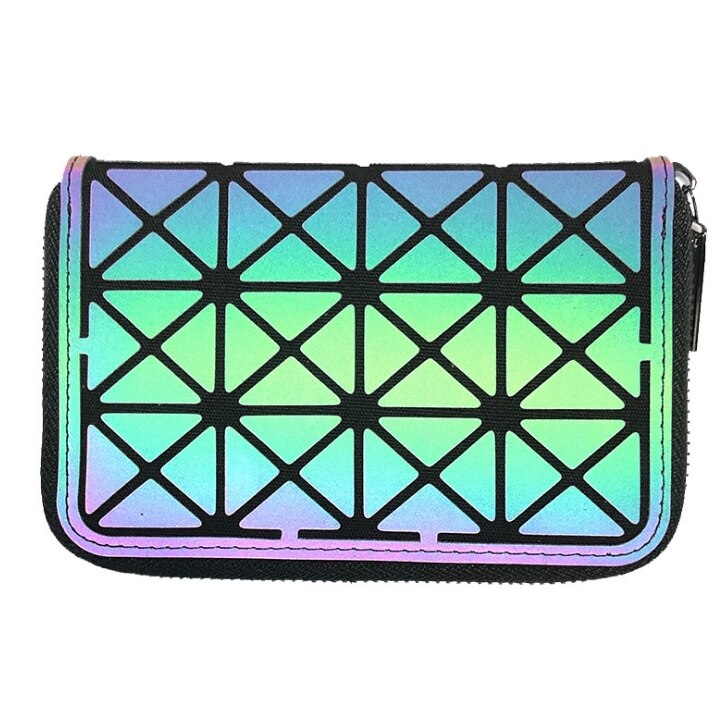 Luminous wallet Fashion women-bag Geometric wallet Laser small Handbag Purse