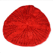 Women Lady Beret Braided Baggy Knit Crochet Beanie Hat Ski Cap Winter Warm Cap
