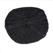 Women Lady Beret Braided Baggy Knit Crochet Beanie Hat Ski Cap Winter Warm Cap