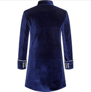 Noble Vintage Men's Jacket Medieval Cosplay Velet Prince Coat Retro Wedding Blazer