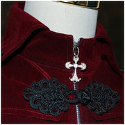 Men Medieval Steampunk Castle Vampire Devil Red Coat Cosplay Costume Middle Ages Victorian Nobles Tuxedo Suit Trench coat