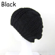 Women Lady Beret Braided Baggy Knit Crochet Beanie Hat Ski Cap Winter Warm Cap