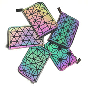 Luminous wallet Fashion women-bag Geometric wallet Laser small Handbag Purse