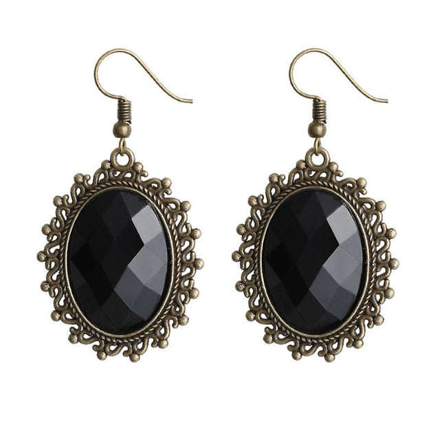 Black Lace Gothic Vintage Sexy Fashion Velvet Chain Necklace Earrings Hand Lace