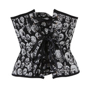 costumes underbust corset shaper bustier top waist cincher body belt satin laceup boned