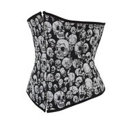 costumes underbust corset shaper bustier top waist cincher body belt satin laceup boned