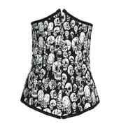 costumes underbust corset shaper bustier top waist cincher body belt satin laceup boned