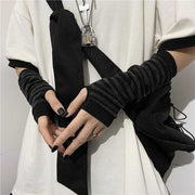 long Fingerless Gloves Sport Outdoor Hip-hop Gloves Elbow Mittens Cool Stretch winter Arm Warmer