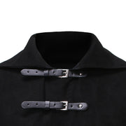 Men Black Gothic Steampunk Velvet Vest Medieval Victorian Double Breasted Men Suit Vests Tail Coat Stage Cosplay Prom Costume