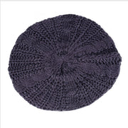 Women Lady Beret Braided Baggy Knit Crochet Beanie Hat Ski Cap Winter Warm Cap