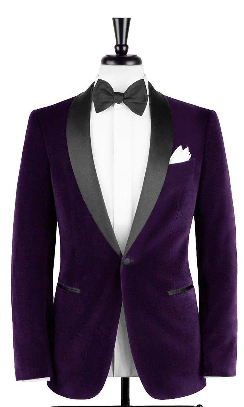 Men's Purple Tuxedo Smoking Jacket